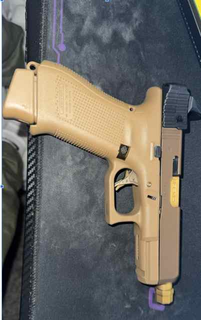 New Glock 19X FDE with Gold accents