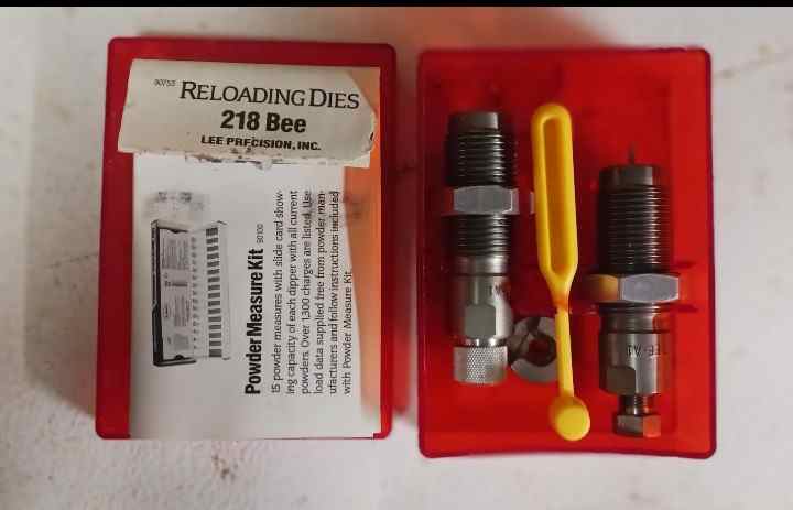 218 Bee 2 die reloading set LEE