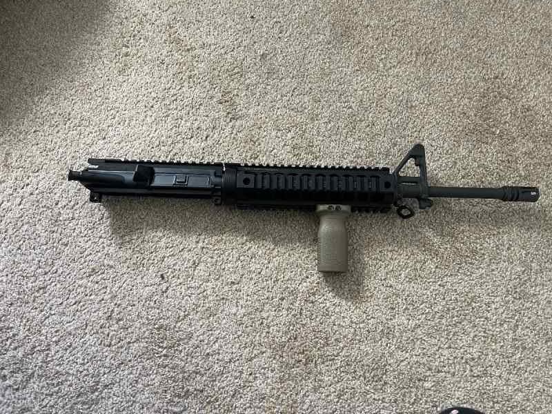 16” AR15 upper with Midwest industries quad rail 