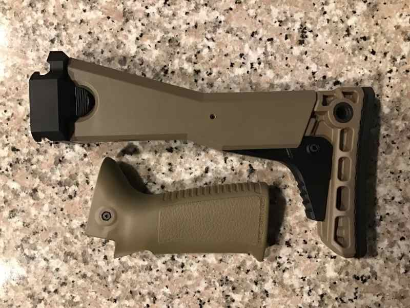 CZ Scorpion folding Stock + Grip FDE