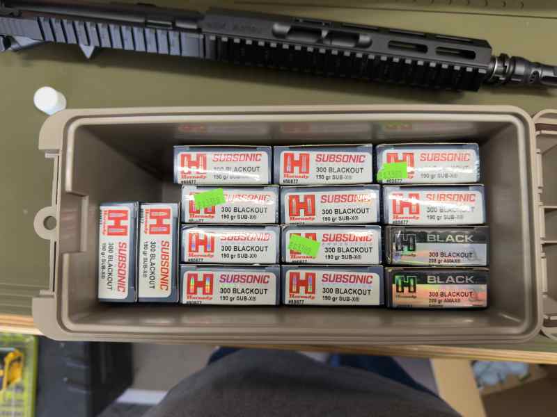 280 rounds of hornady 300 blackout subsonic 