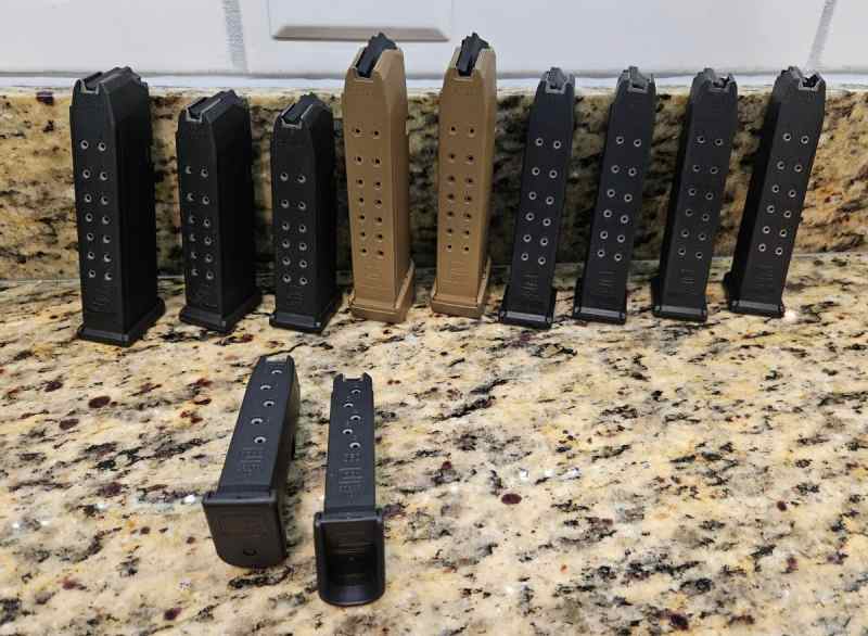 Glock Pistol Magazines .380, 9mm &amp; .40 Like New!
