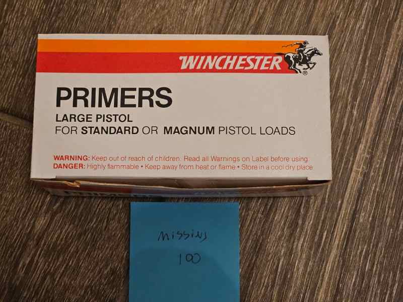 Winchester Large Pistol for standard or magnum 