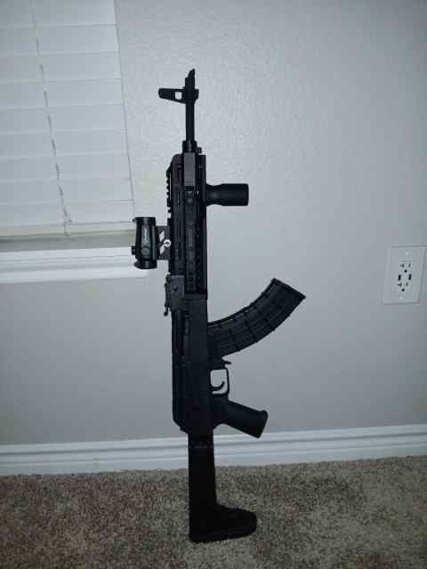 Wasr 10 with Midwest handguard and Magpul stock