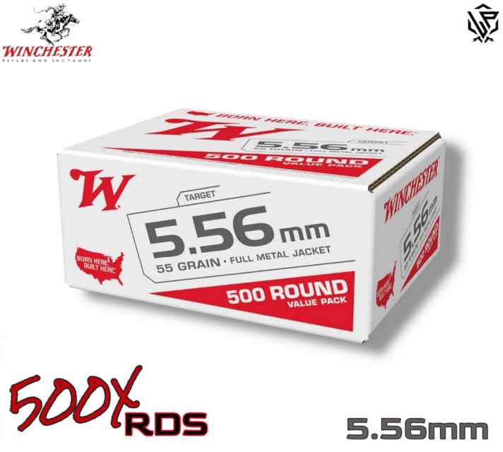 Winchester 5.56mm 55gr Ammo - 500Rds 