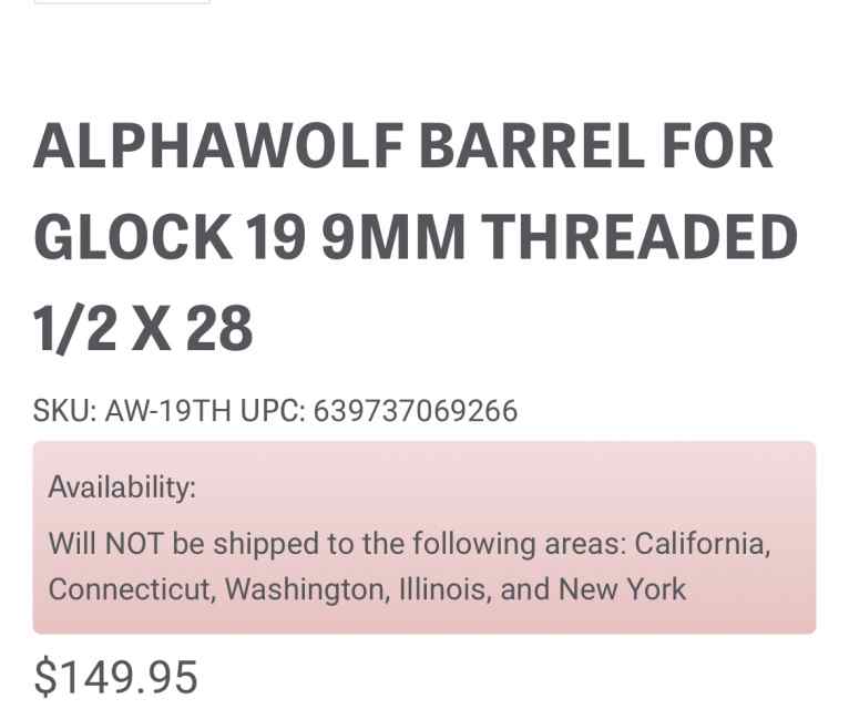 Alpha Wolf Glock 19 Barrel