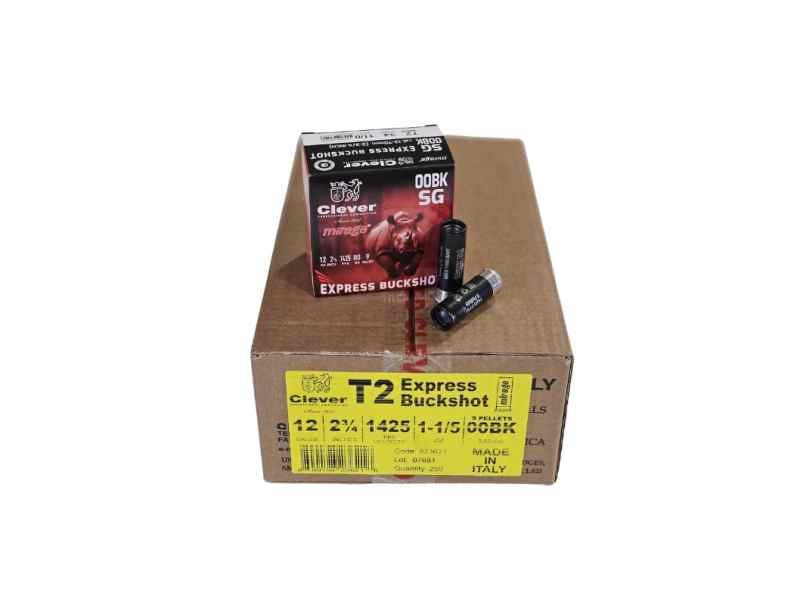 Clever 12 gauge 2 3/4" 9P 00-Buck 250 rounds case