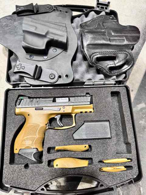 HK VP9SK 9mm FDE with night sights with holsters