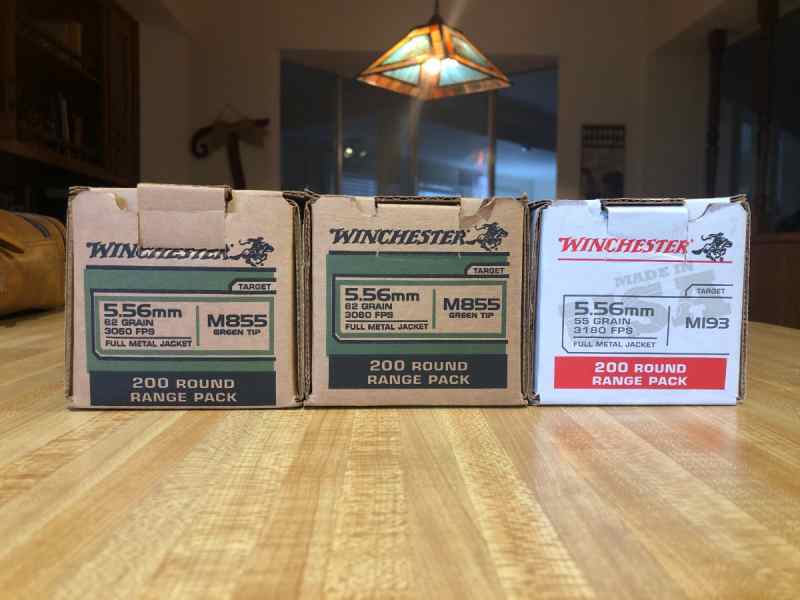 5.56 Winchester M193/M855 green tip 590 Rounds