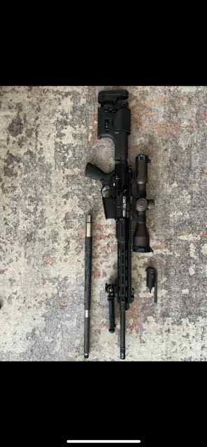 Lmt 20” 308 DMR WITH proof research 22” CF barrel