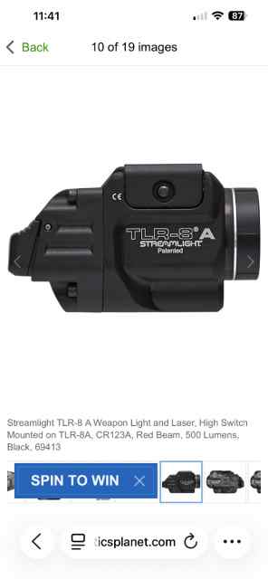 Streamlight TLR-8A LED Weapon Light and Laser