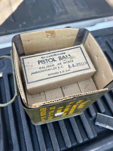 .45 ball ammo WWII 1944