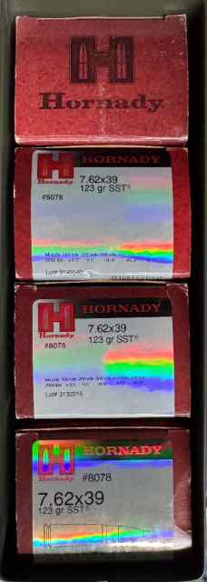 7.62x39 Hornady w/ SST bullets