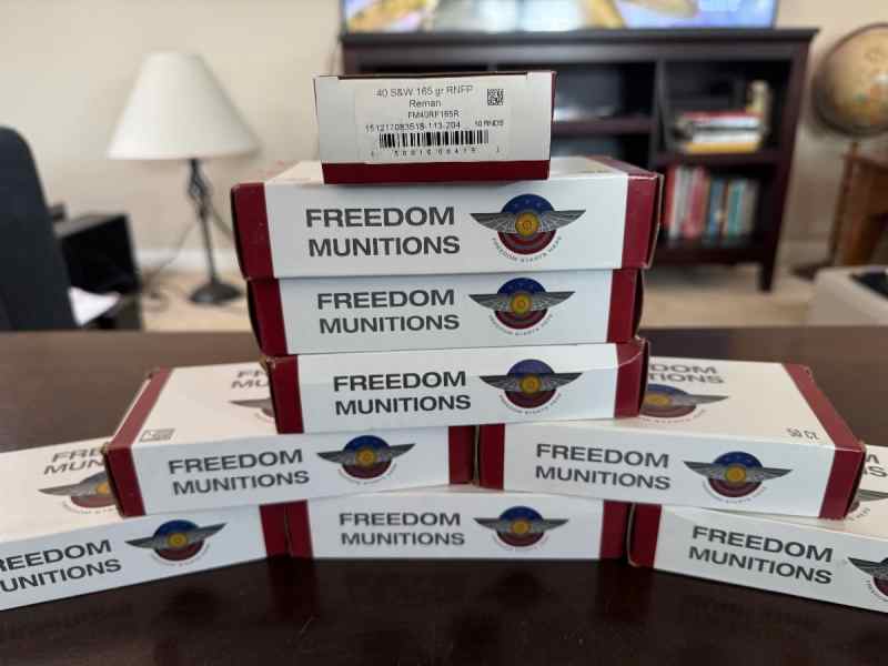 Freedom Munitions 40 S&amp;W Remanufactured 165 GR 