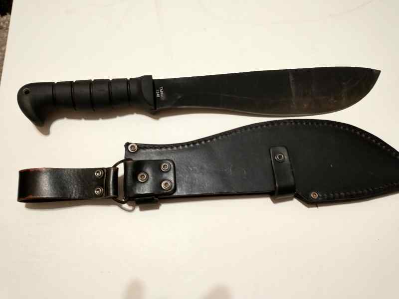 Ka-bar Machete Knife &amp; Sheath, #1248, 16 1/2 &quot; 