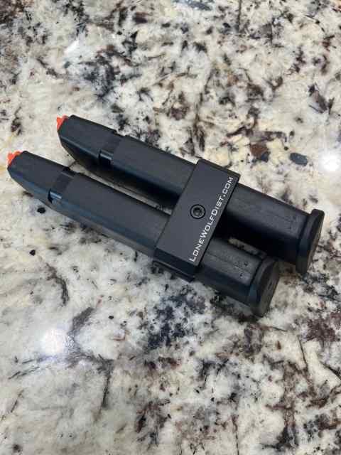 Glock Magazine Coupler + two 24 Round OEM Mags 