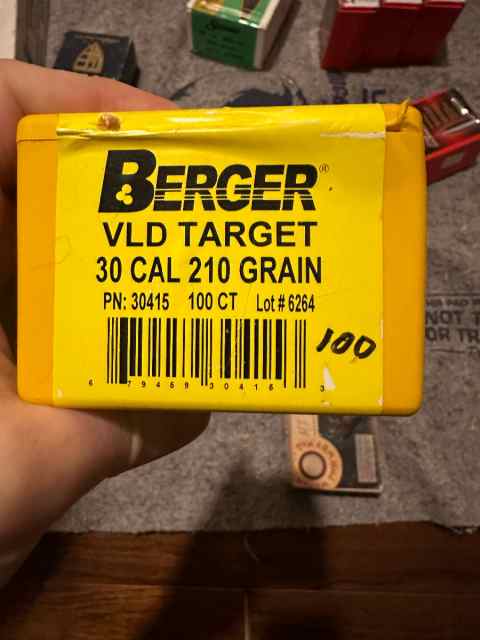 Berger VLD 30 cal 210 grain