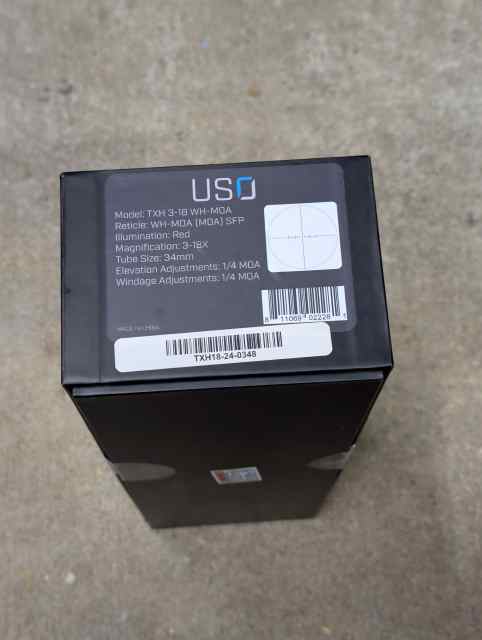WTS: US Optics TXH 3-18 WH-MOA scope