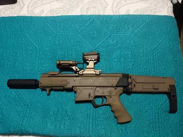 PSA JAKL 6.5" 9mm Pistol, FDE w/ F5 Brace 