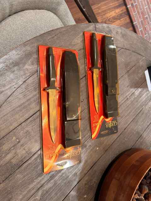 (2) Vintage Gerber Mark II Knives NIB 