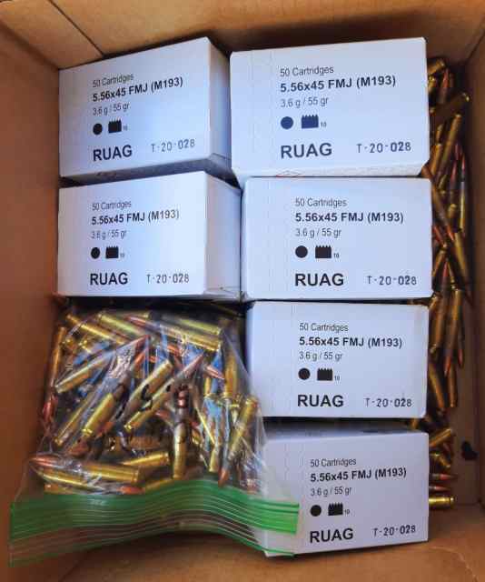 5.56 and 9mm ammo