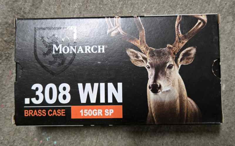 Monarch .308 150gr Soft Point 13 Boxes Ammo