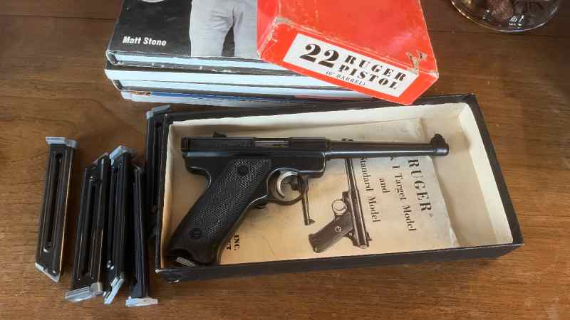 Early Ruger MK I in original box extra mags