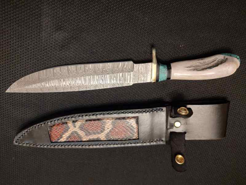 Damascus Bowie Knife