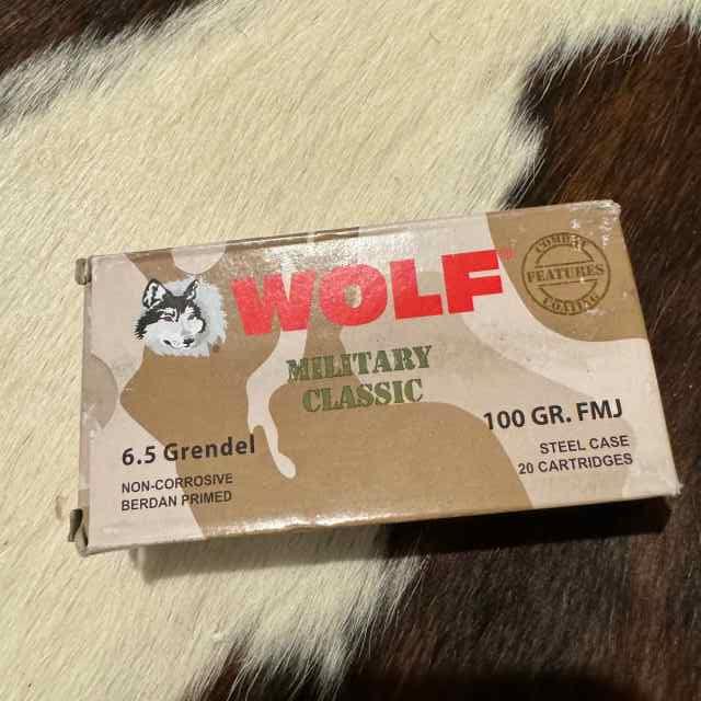 400rds of steel case wolf 6.5 Grendel 