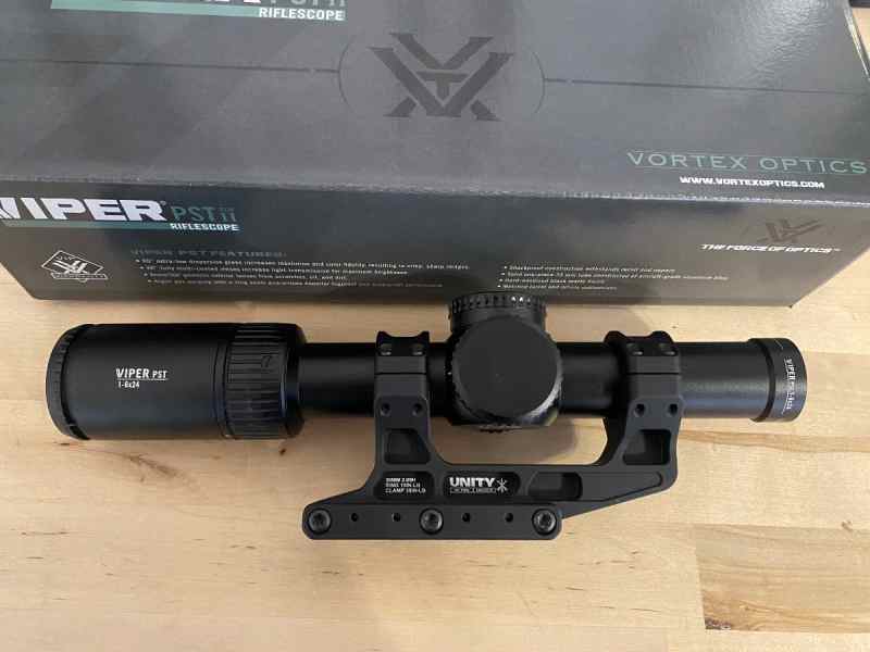 New Vortex Viper 1-6x24 Unity Mount 