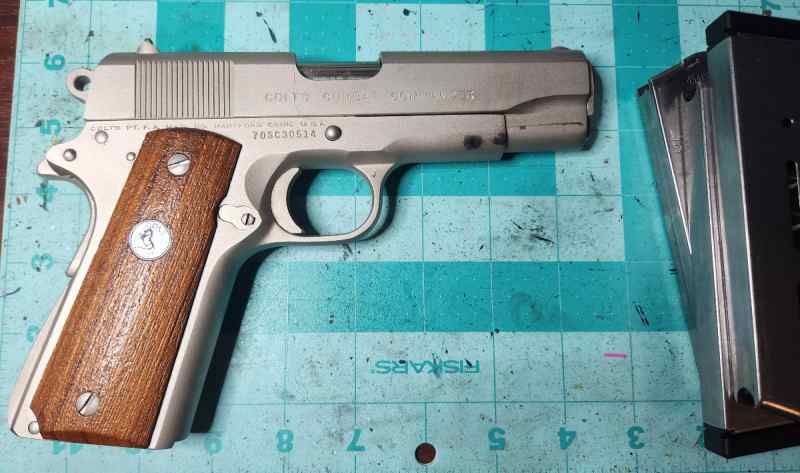 Colt 1911 Satin Nickel series 70 .45acp mnf 1974 