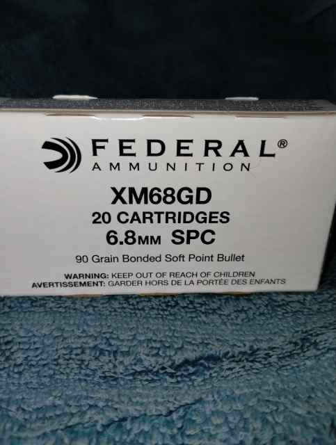 6.8 SPC ammo: Federal XM68GD, Hornady, mags