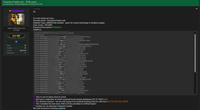 Texas Gun Trader hacked 