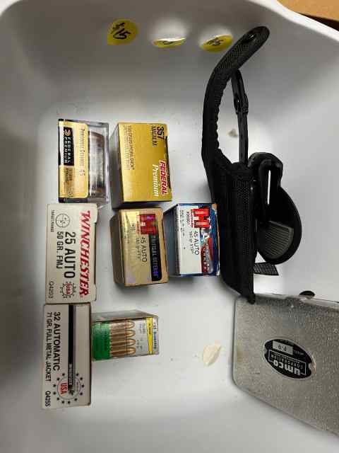 25, .32, .357, .45 boxes ammo