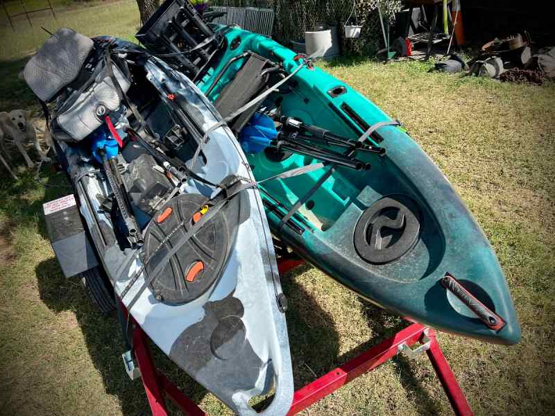 WTT FISHING KAYAKS W/TRAILER