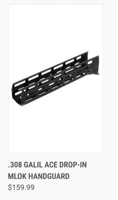 Aimsports .308 GALIL ACE DROP-IN MLOK HANDGUARD