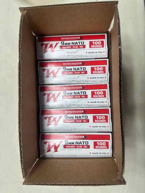 “NEW” 500 rounds Winchester 9mm NATO 124 grain