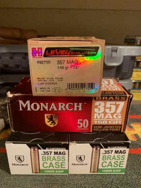 357 Ammo LOT, 4 Boxes, 175 factory rounds