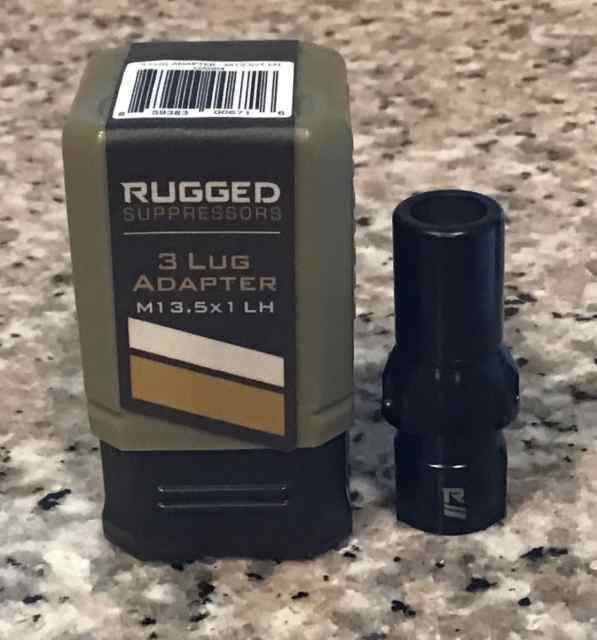 Rugged Tri Lug Adapter 13.5 X 1 LH fits Sig MPX 