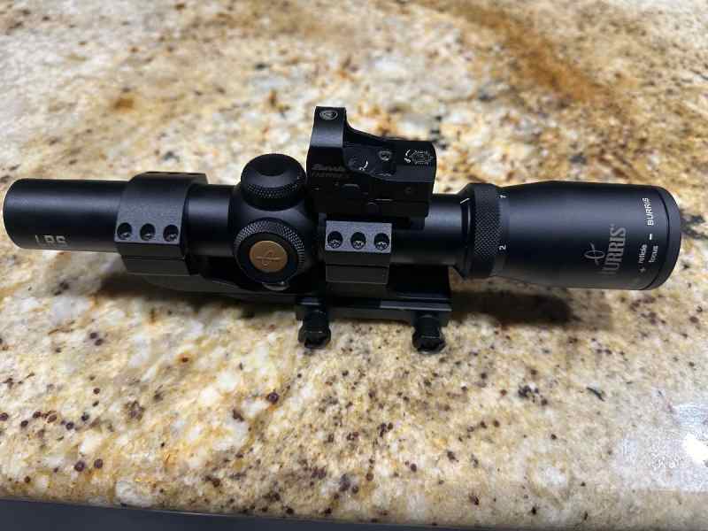 Burris lvpo 1-4x24 with Fastfire III/PEPR mount