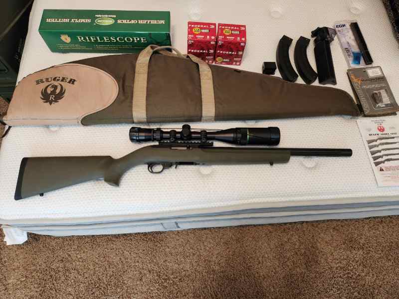 Nice Ruger 10/22 custom + accessories + ammo