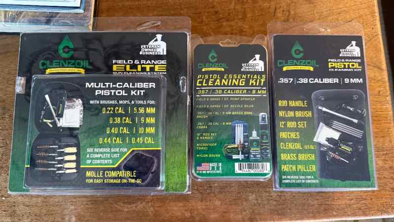 Cleaning kits for handguns. New in box