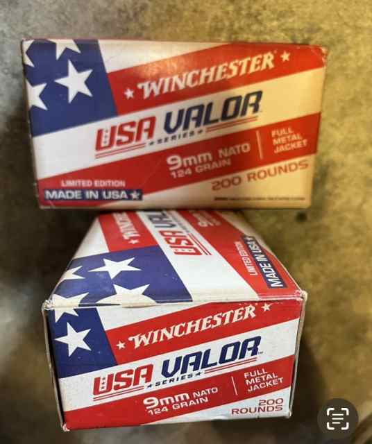 WINCHESTER USA VALOR 124 gr 9mm